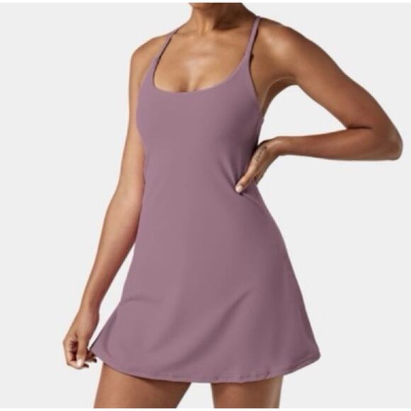 Halara Dress Cloudful Everyday 2 In 1 Built In Shorts Lavender Sz Large New NWT - Picture 1 of 13